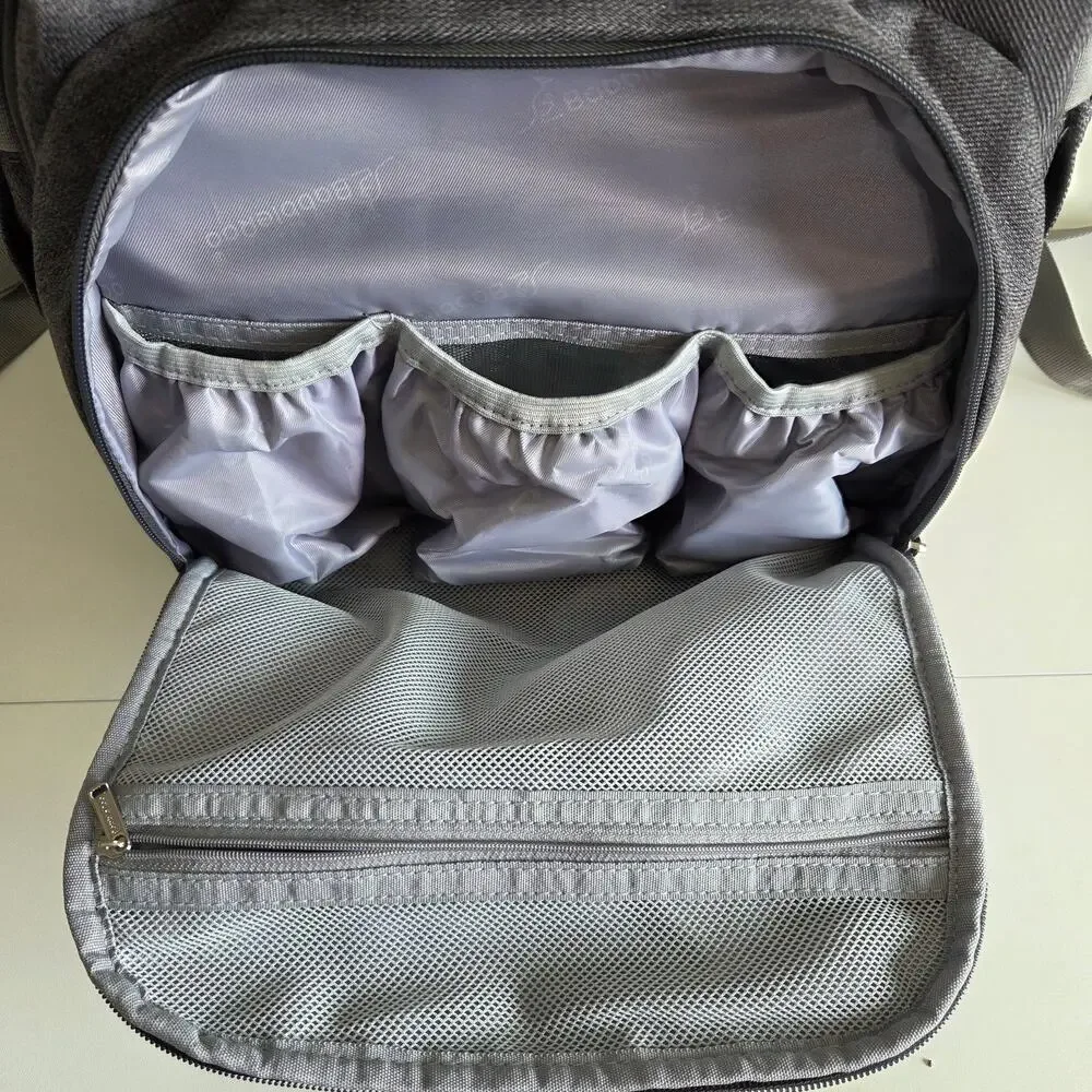 BabbleRoo Gray Baby Diaper Bag Backpack Unisex